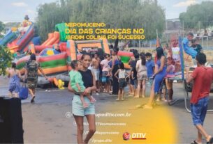 Mais de 500 crianças, que aproveitaram cada momento de diversão, no Bairro Jardim Colinas.