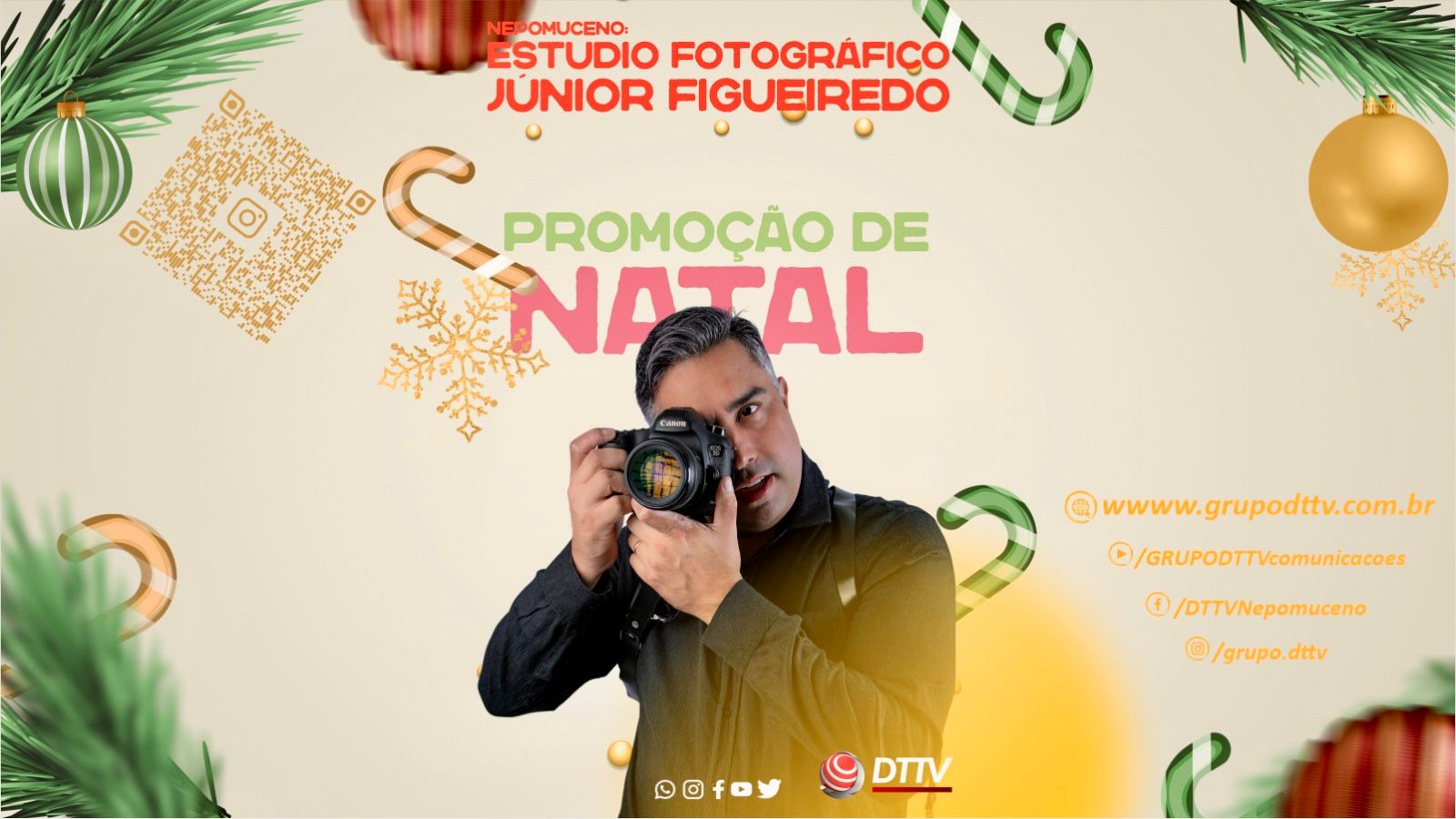 Inauguração estúdio fotográfico em Nepomuceno celebra trajetória de Júnior Figueiredo e marca nova etapa na fotografia local.