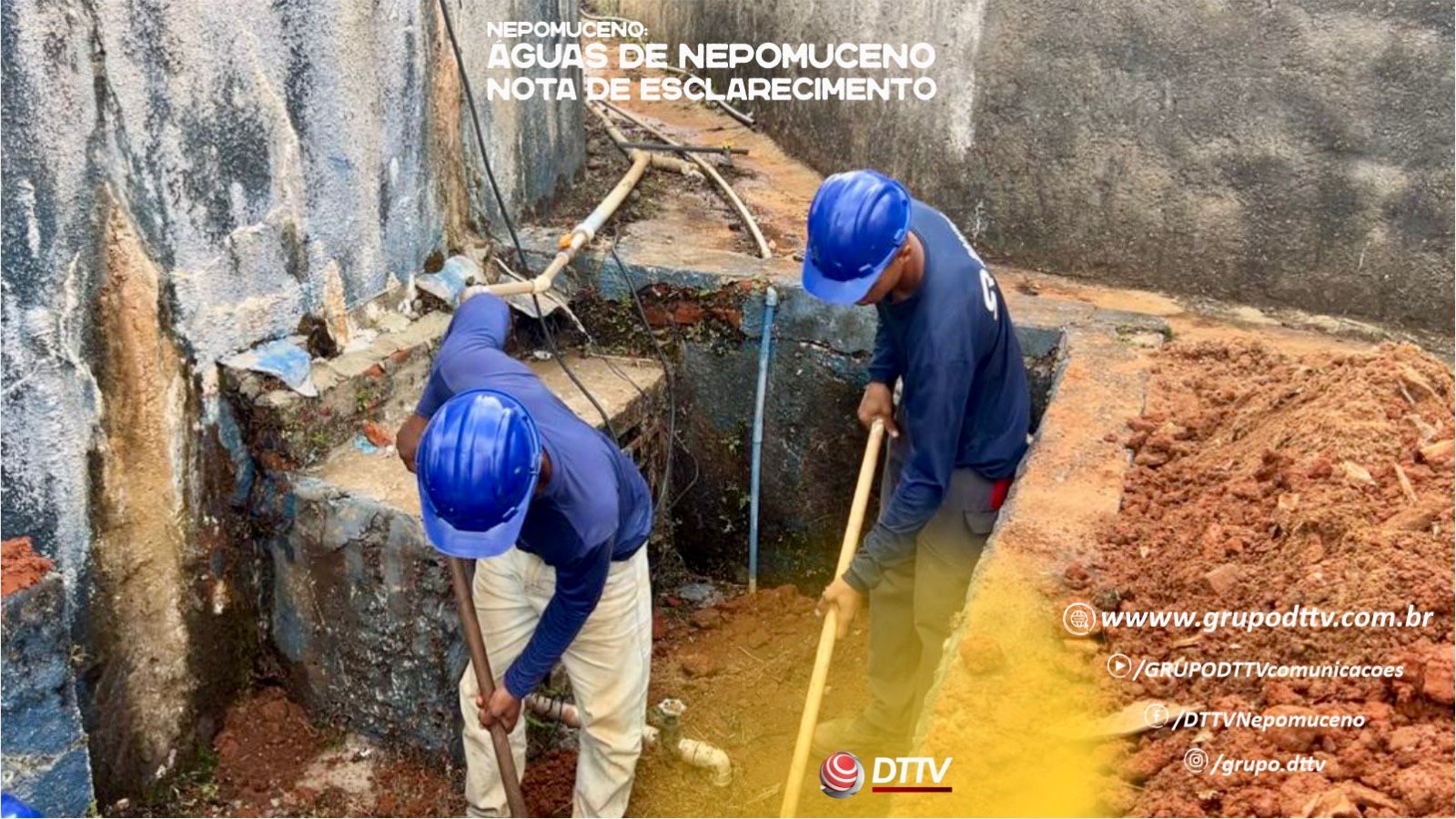 A DTTV buscou informações com a Águas de Nepomuceno sobre a falta de água em alguns bairros da cidade. Segundo a concessionária, equipes estão realizando manutenção para normalizar o abastecimento no Alto do Cruzeiro, Vista Verde e em trechos da Avenida São João.