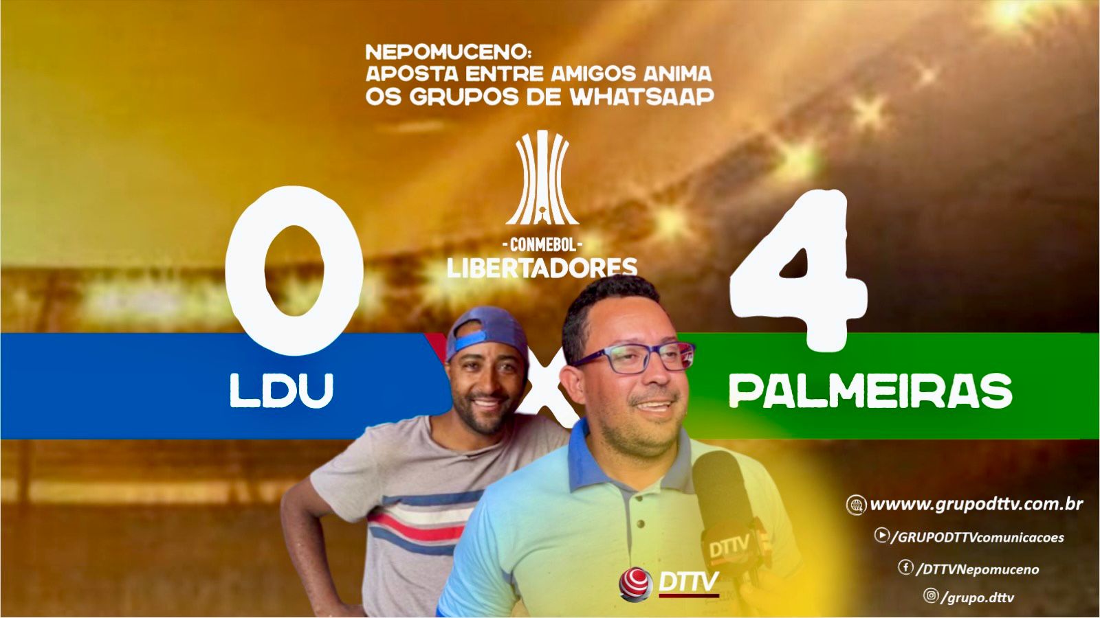 Tudo começou com uma aposta entre amigos. Renan Vinícius acreditava, com toda certeza, que o Palmeiras venceria a LDU, mesmo com desconfiança de parte da torcida. E ele resolveu provar isso na prática — apostando.