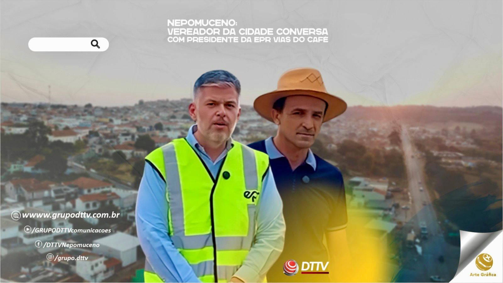 O Diretor-presidente da EPR em Minas Gerais, Diogo Santos esteve em Nepomuceno para ver as necessidades reais na BR 265.