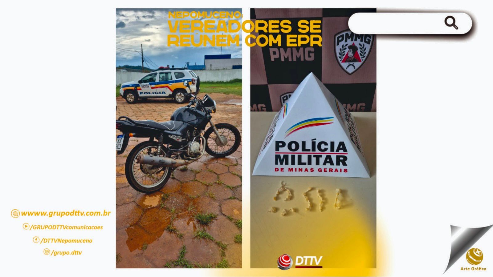 A Polícia Militar apreendeu, na tarde deste domingo (16/11), um adolescente suspeito de envolvimento com o tráfico de drogas no bairro Vila Menezes, em Nepomuceno. A ação fez parte de uma operação voltada ao combate à criminalidade e à repressão ao comércio ilícito de entorpecentes na cidade.