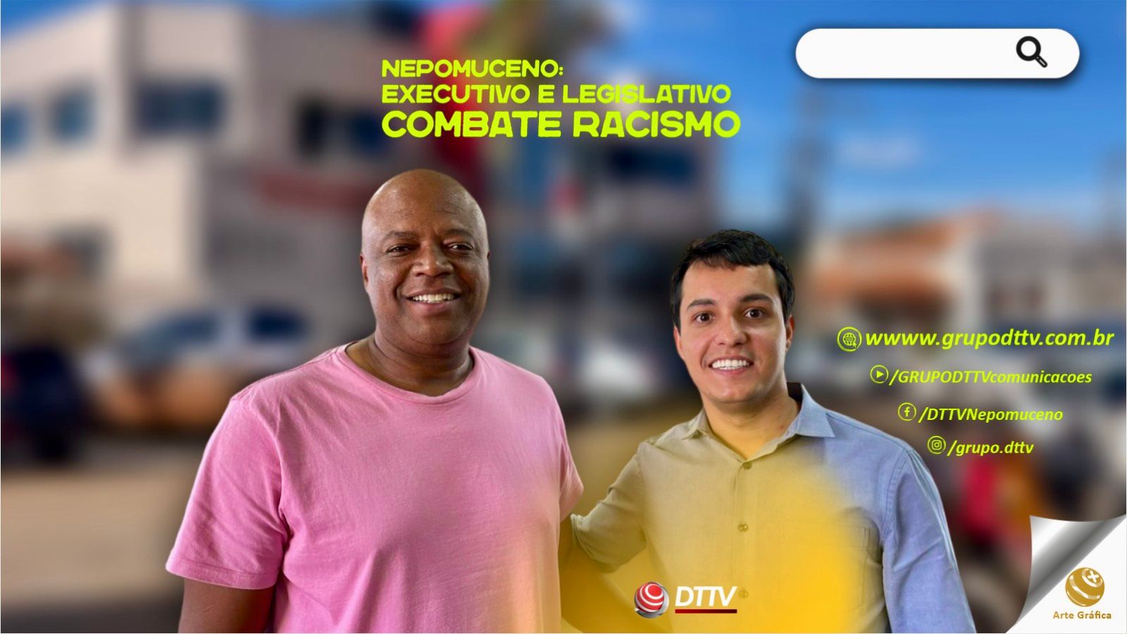 Ação pública do poder Executivo e Legislativo no combate ao racismo em Nepomuceno durante encontro de conscientização em 2026.