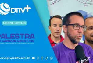 palestra no CEFET Nepomuceno sobre mercado com palestrante, diretor e professor de administração