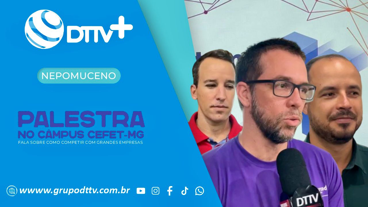 palestra no CEFET Nepomuceno sobre mercado com palestrante, diretor e professor de administração