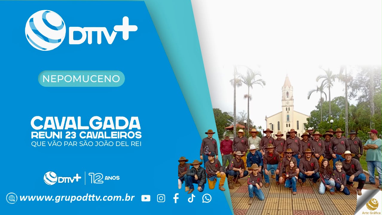 Cavalgada sai de Nepomuceno com 23 cavaleiros, se reuniram em frente à Igreja Matriz de Nepomuceno antes da viagem para São João del Rei.