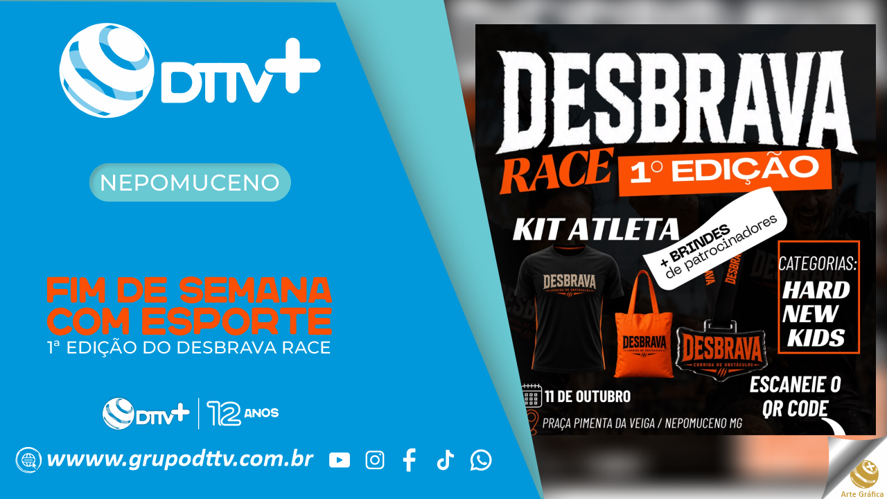 Primeira edição da Desbrava Race será realizada na Praça de Esportes Pimenta da Veiga, em Nepomuceno.