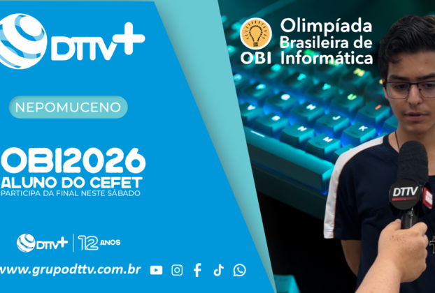 Thiago Cunha, aluno do CEFET-MG Campus Nepomuceno, participa da Fase Nacional da Olimpíada Brasileira de Informática 2026.
