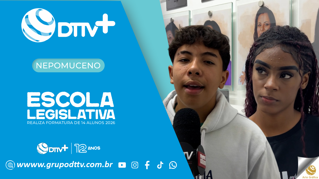 A Câmara Municipal de Nepomuceno entregou certificados a 14 estudantes participantes da Escola Legislativa em 2026 e reconheceu seis moradores com o Prêmio Cidadão Nota 1000.