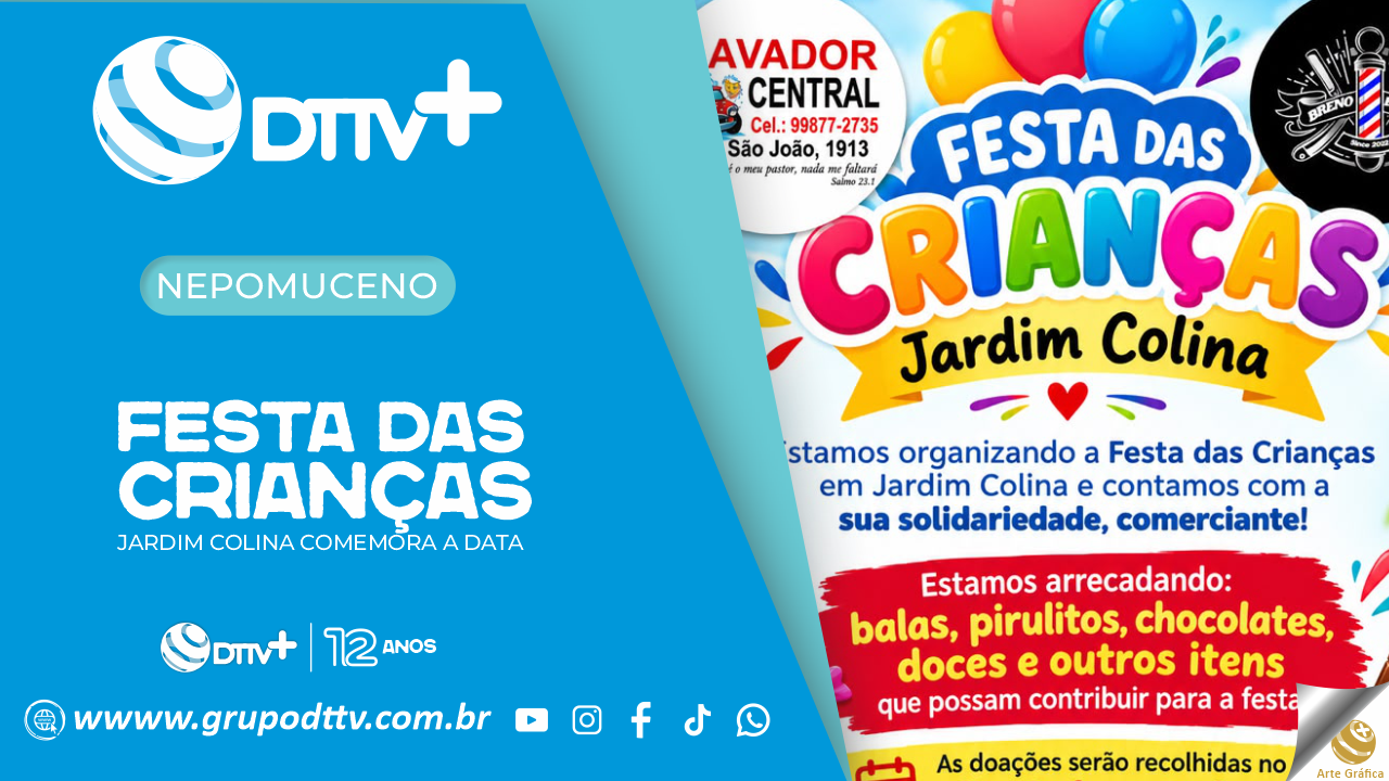 Organizadores da festa do Dia das Crianças no Jardim Colina